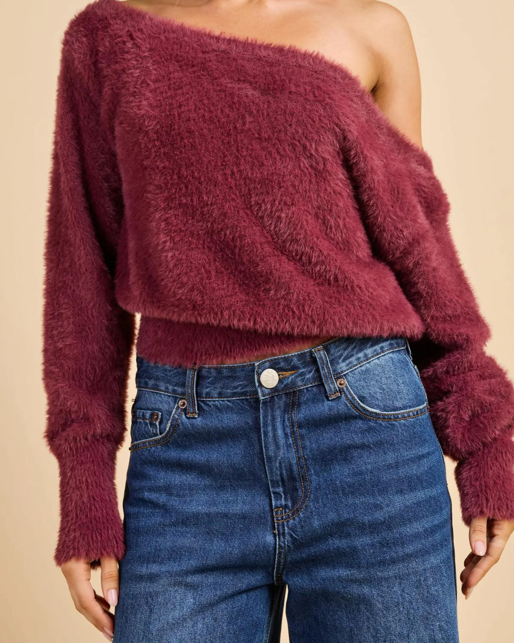 Adia Off Shoulder Knit Jumper