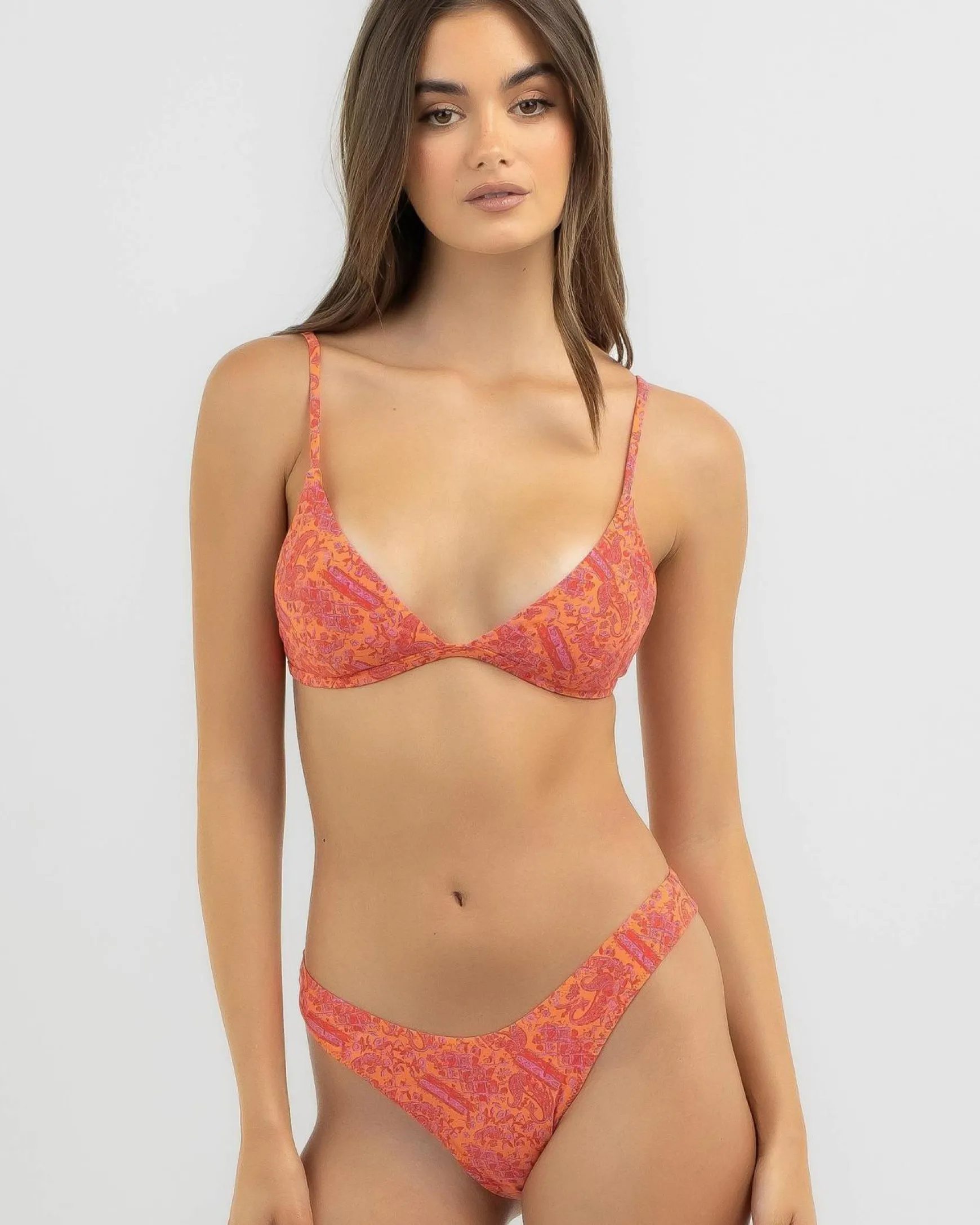 Adia Paisley Reversible High Cut Bikini Bottom