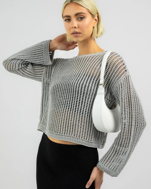 Alexa Crochet Long Sleeve Top