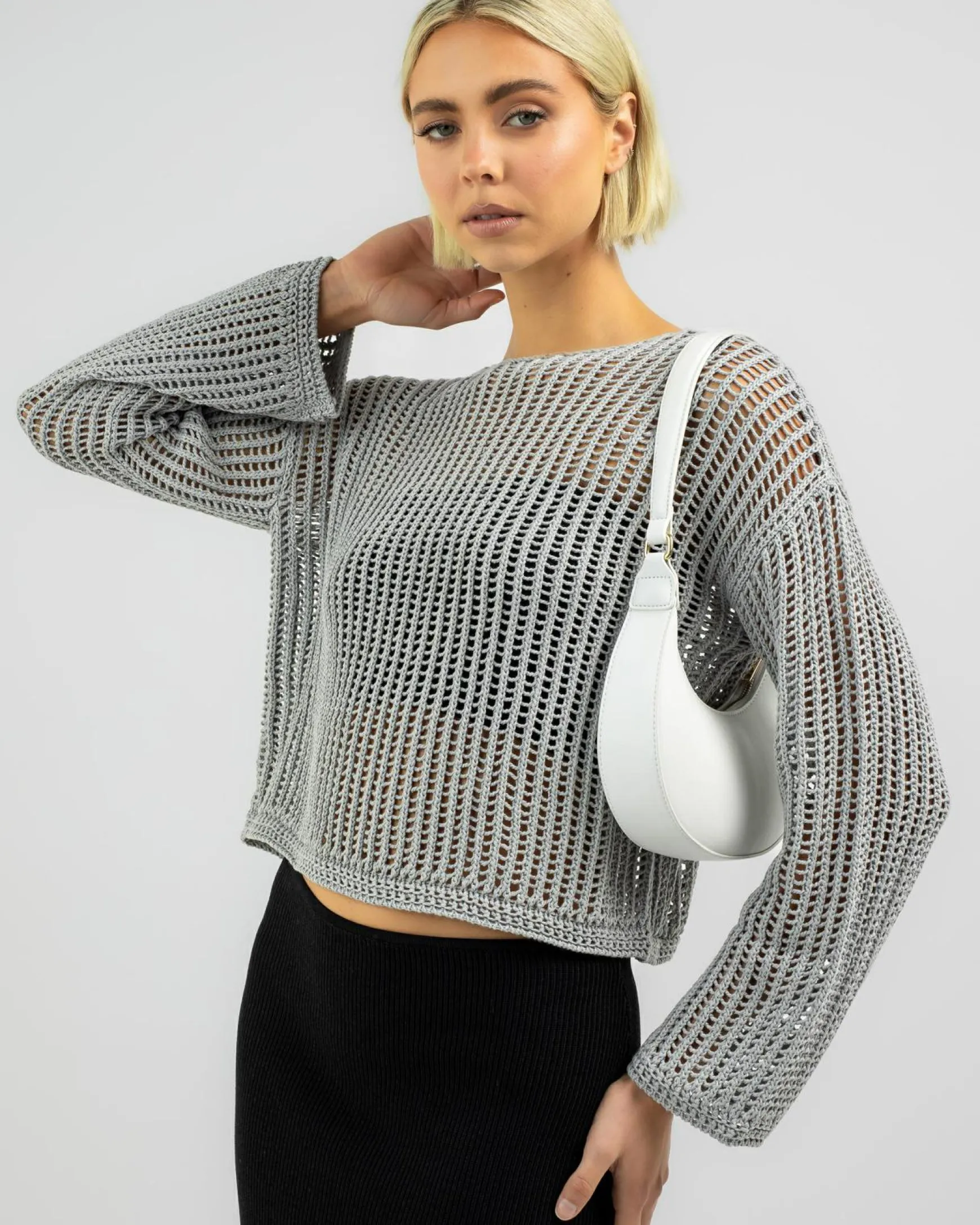 Alexa Crochet Long Sleeve Top