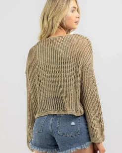 Alexa Crochet Long Sleeve Top