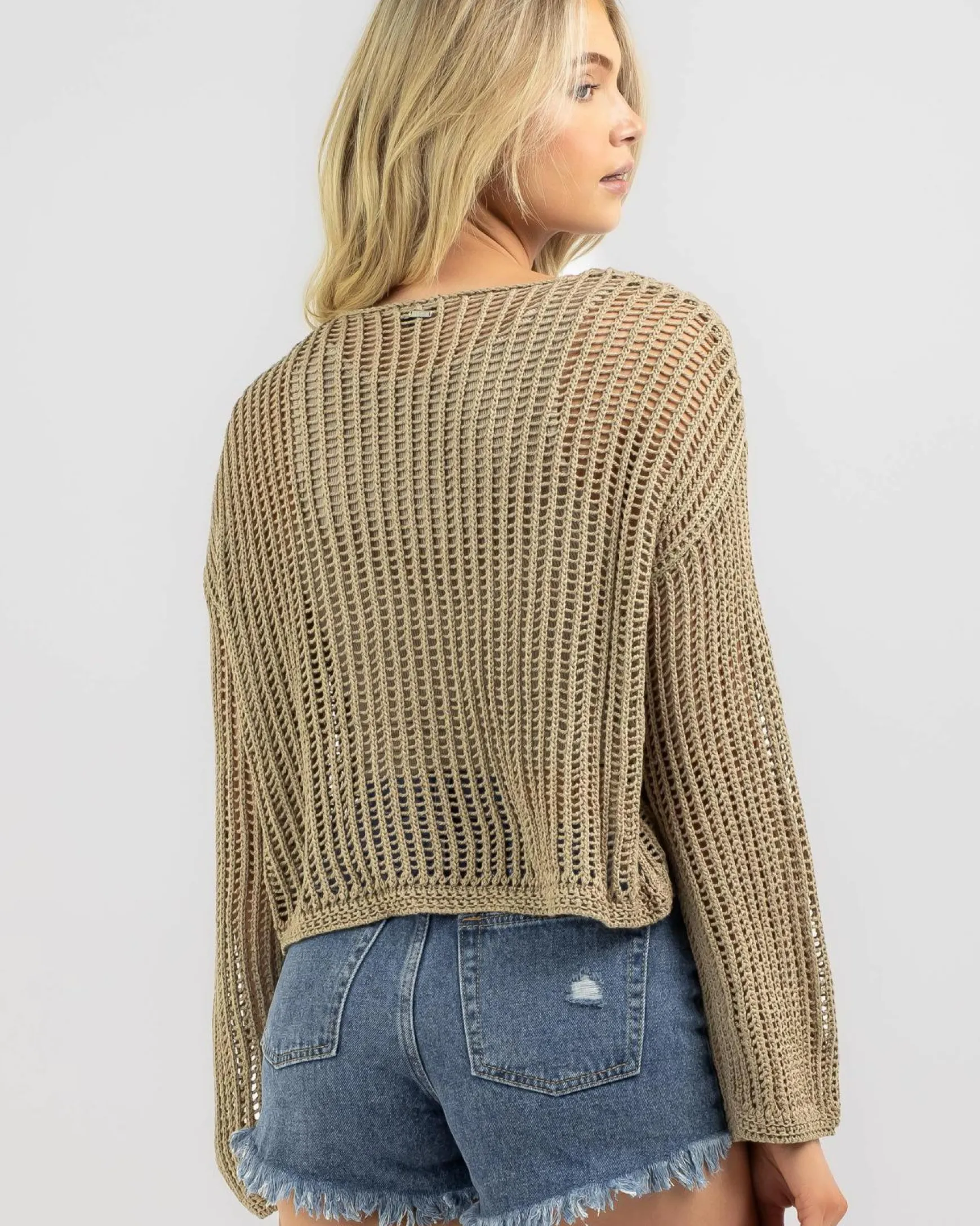 Alexa Crochet Long Sleeve Top