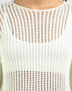 Alexa Crochet Long Sleeve Top