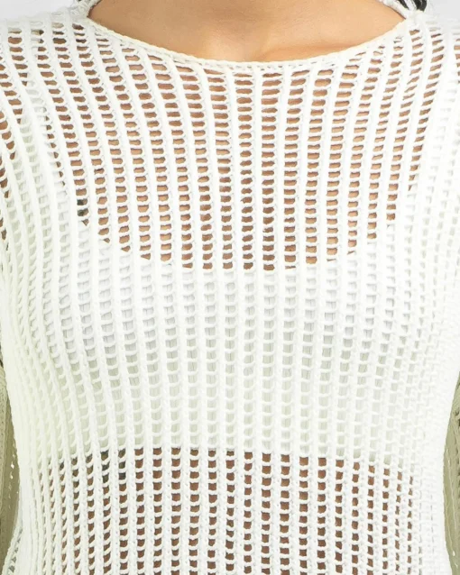 Alexa Crochet Long Sleeve Top