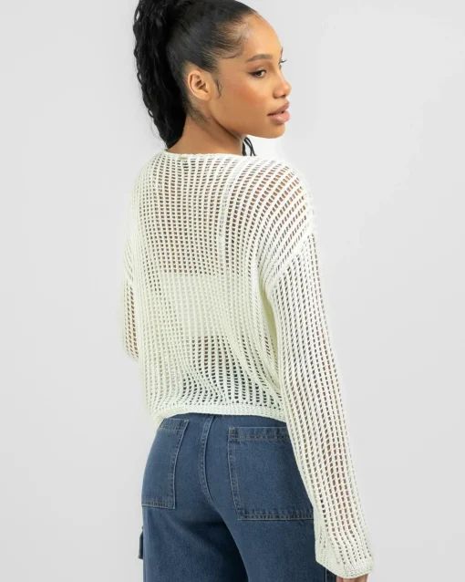 Alexa Crochet Long Sleeve Top