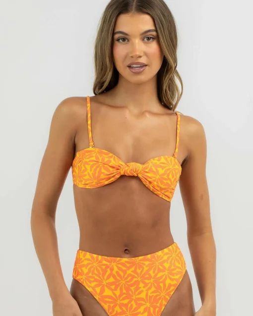 Allegra Knot Bandeau Bikini Top