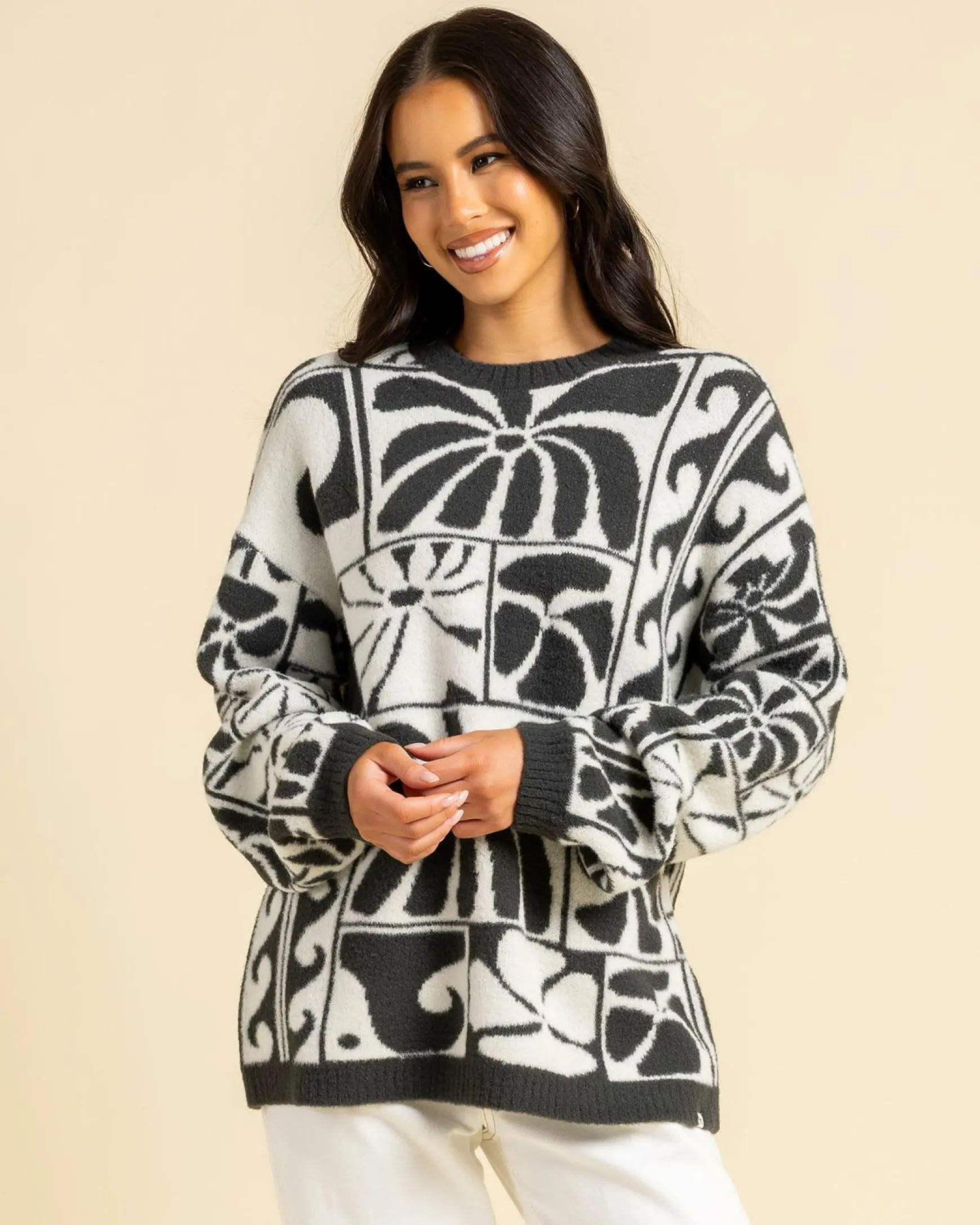 AOTS-TY Williams Oceanic Jacquard Crew Knit Sweater