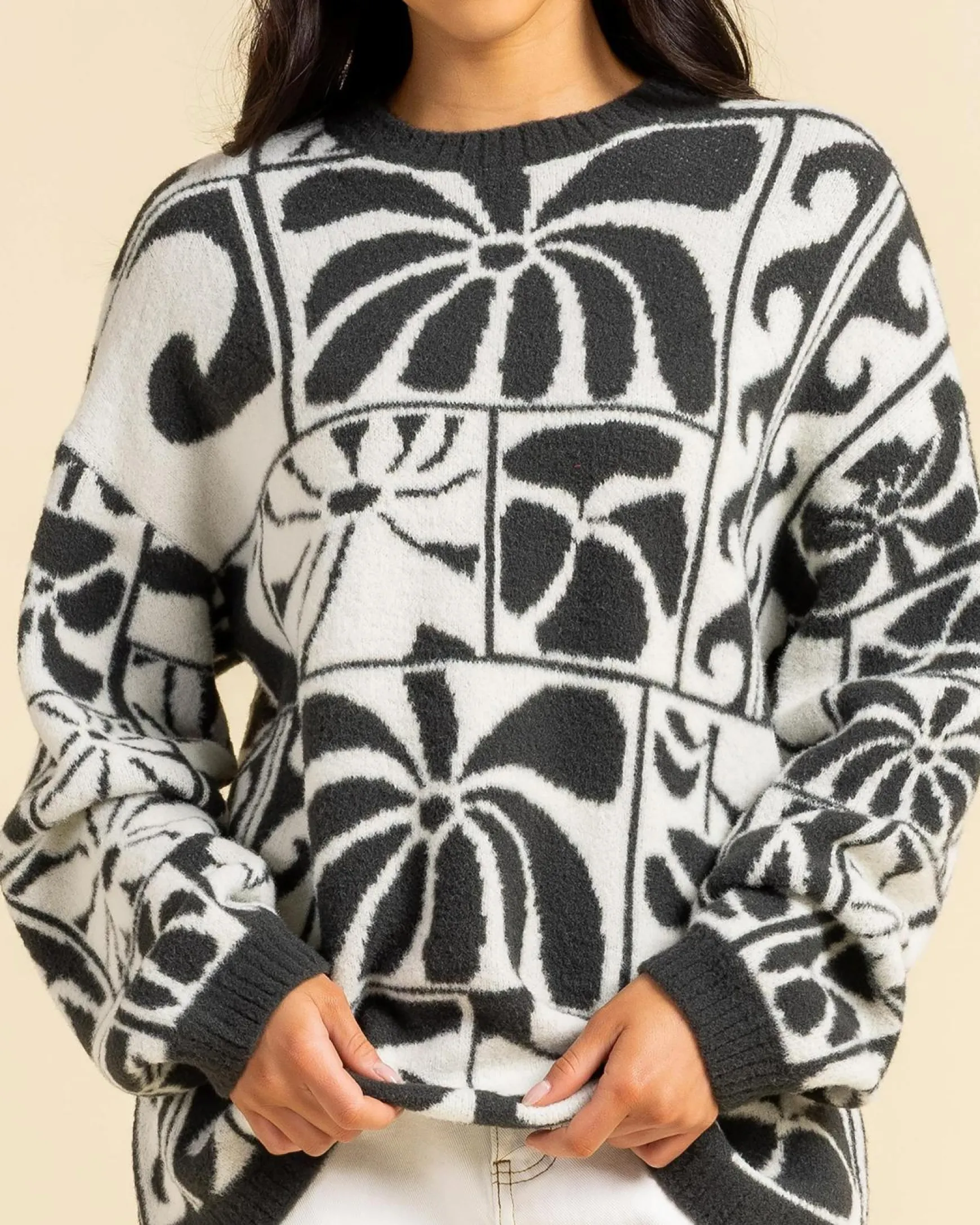 AOTS-TY Williams Oceanic Jacquard Crew Knit Sweater