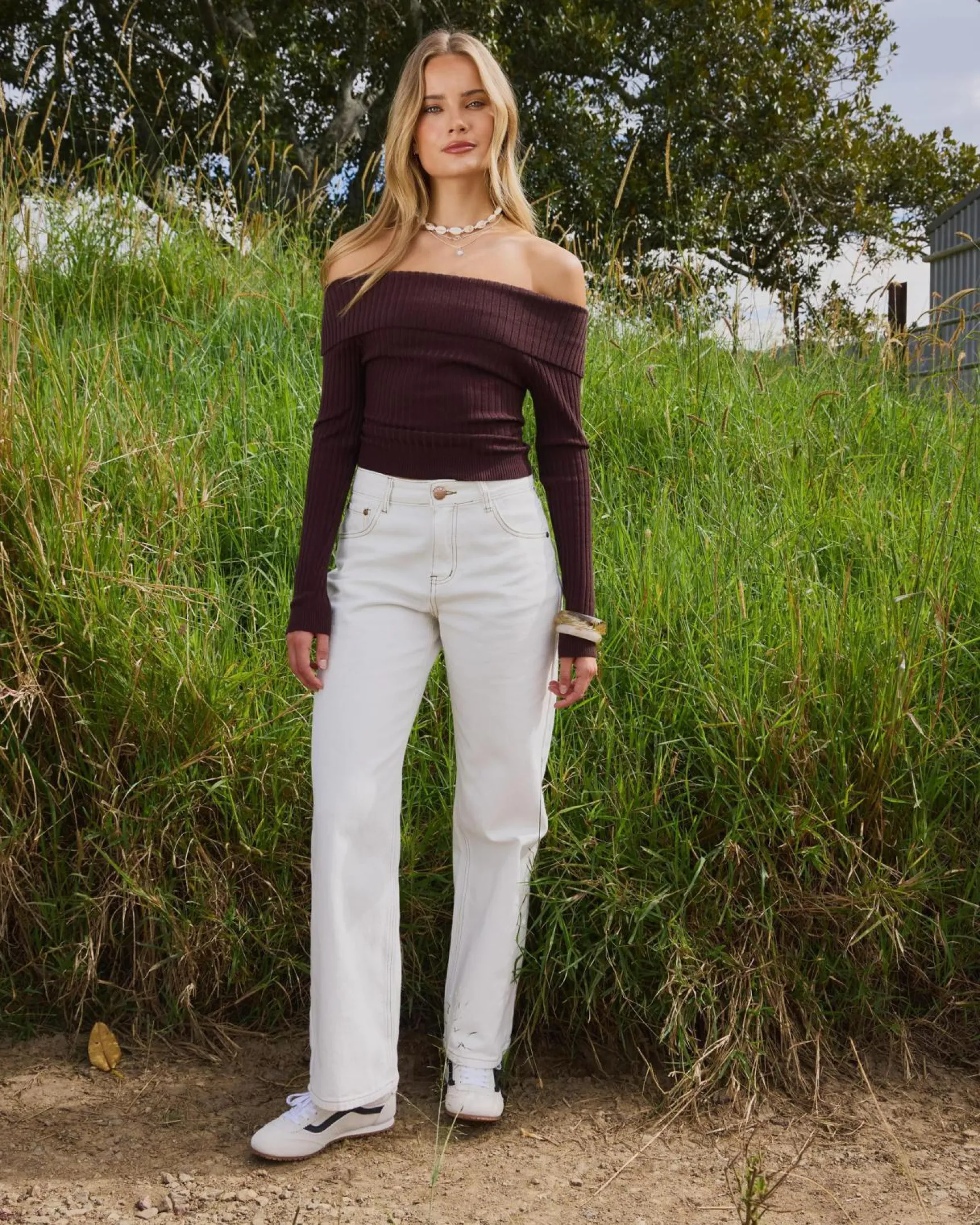 Ari Off Shoulder Knit Top