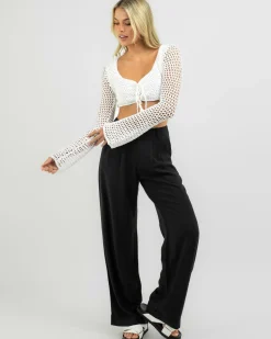 Ashy Crochet Ultra Crop Top