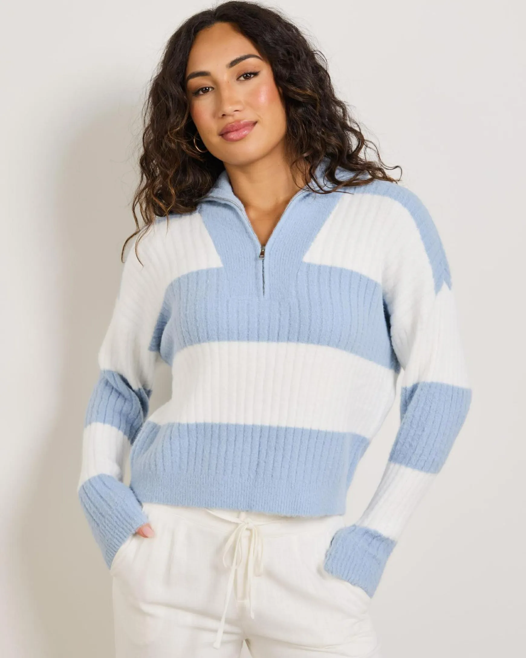 Atlas Half Zip Knit Jumper