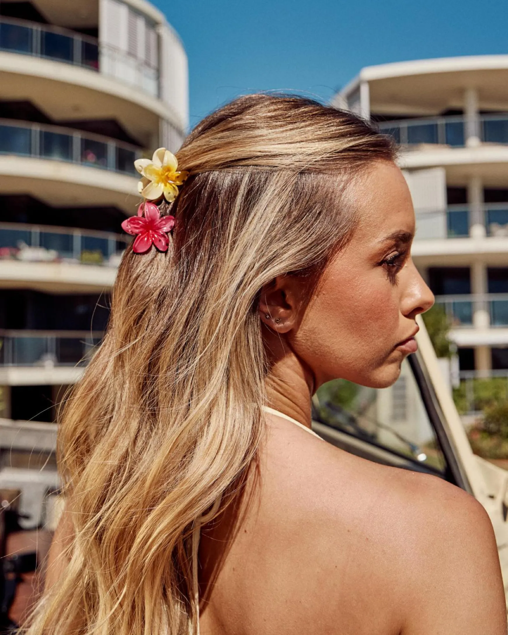 Baby Frangipani Hair Claw Clip Pack