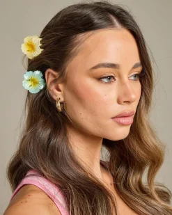 Baby Hibiscus Flower Hair Claw Clip Pack