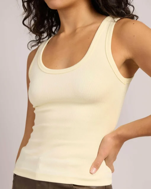 Basic Myla Rib Scoop Tank Top