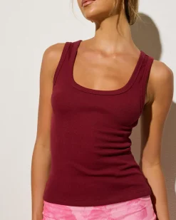 Basic Myla Rib Scoop Tank Top