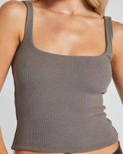 Basic Square Neck Rib Tank Top