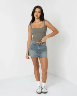 Basic Square Neck Rib Tank Top