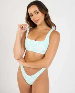 Beach Bum Check Bralette Bikini Top