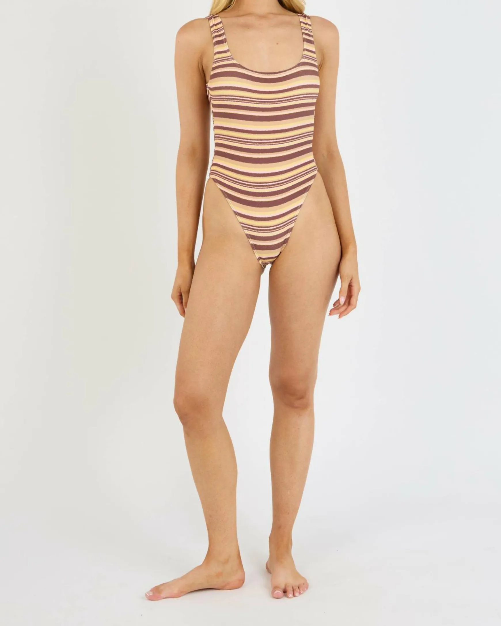 Beach Waves Square Tanker One Piece Swimsuit