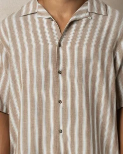 Beat Stripe Vintage Short Sleeve Shirt