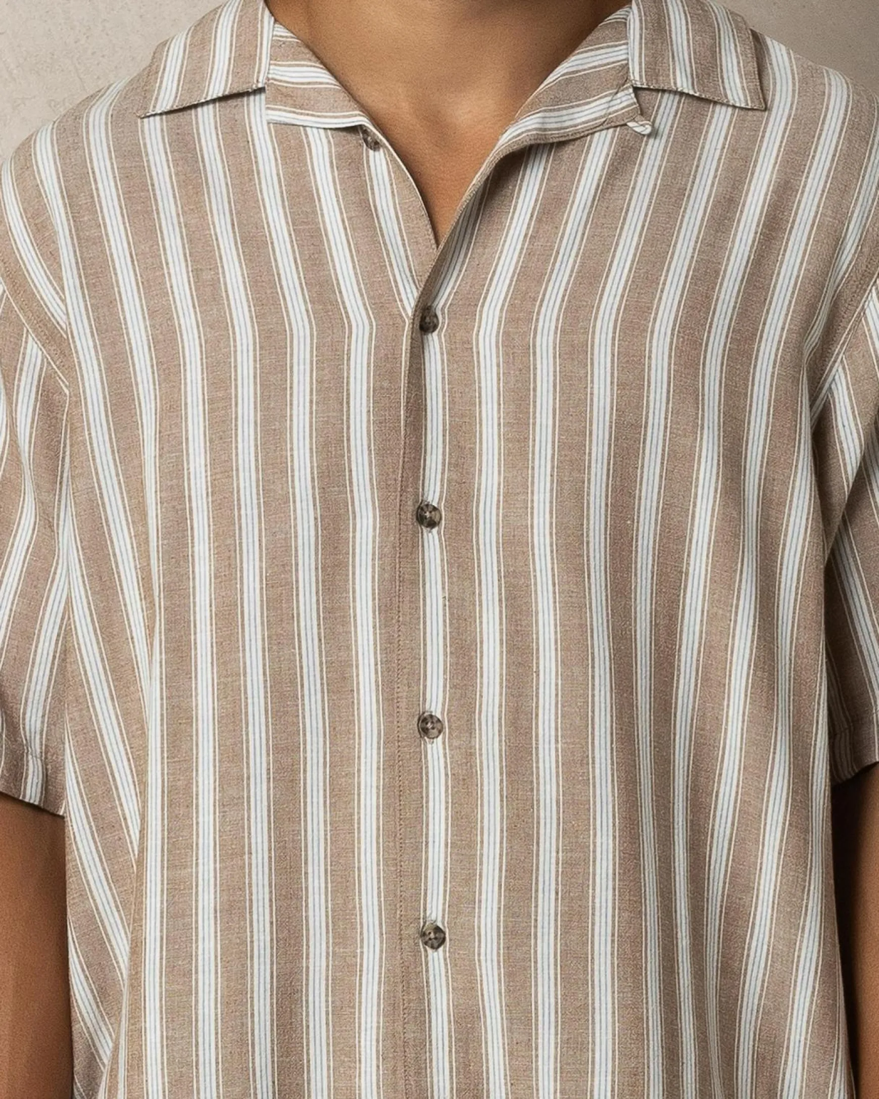 Beat Stripe Vintage Short Sleeve Shirt