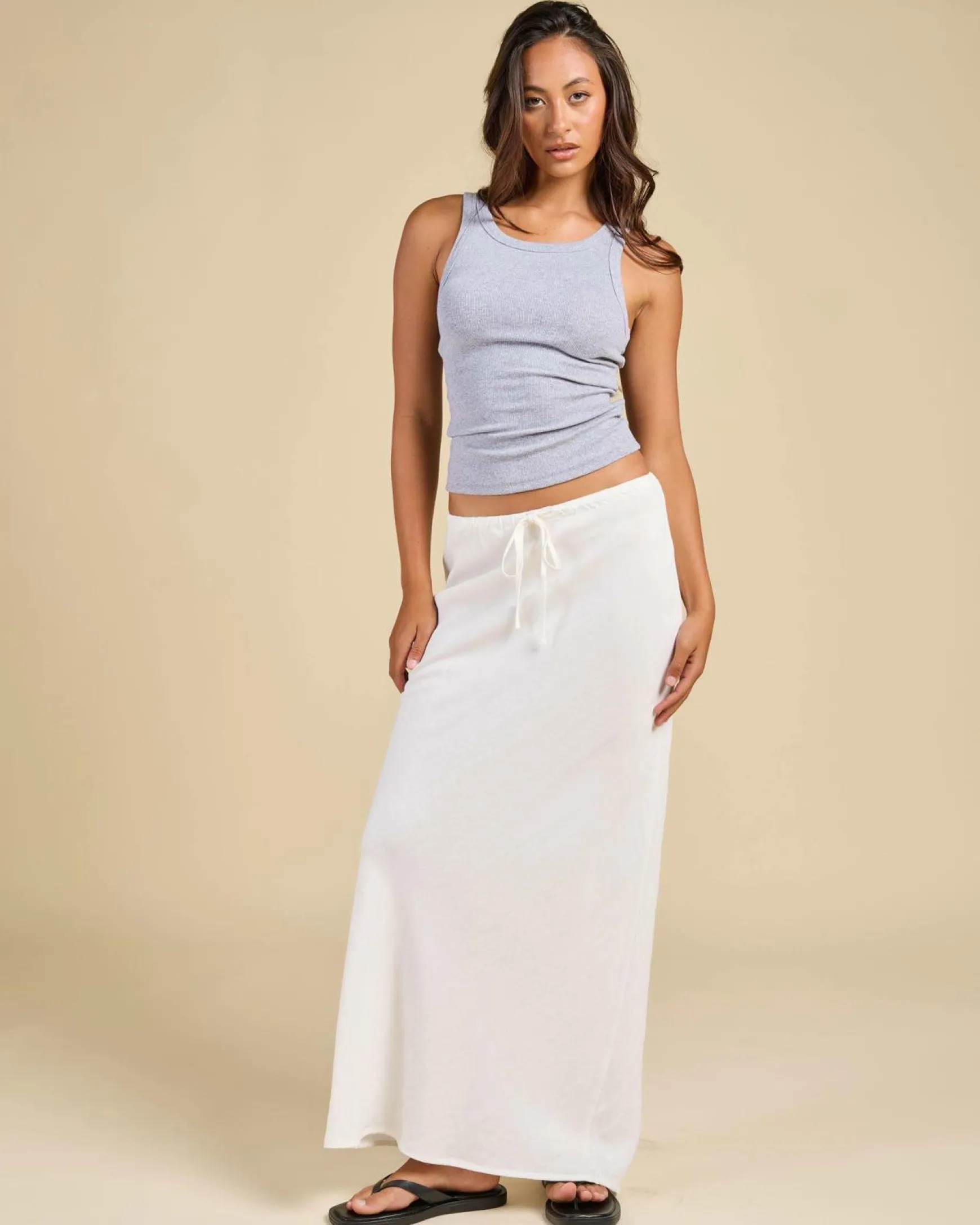 Bias Cut Maxi Skirt