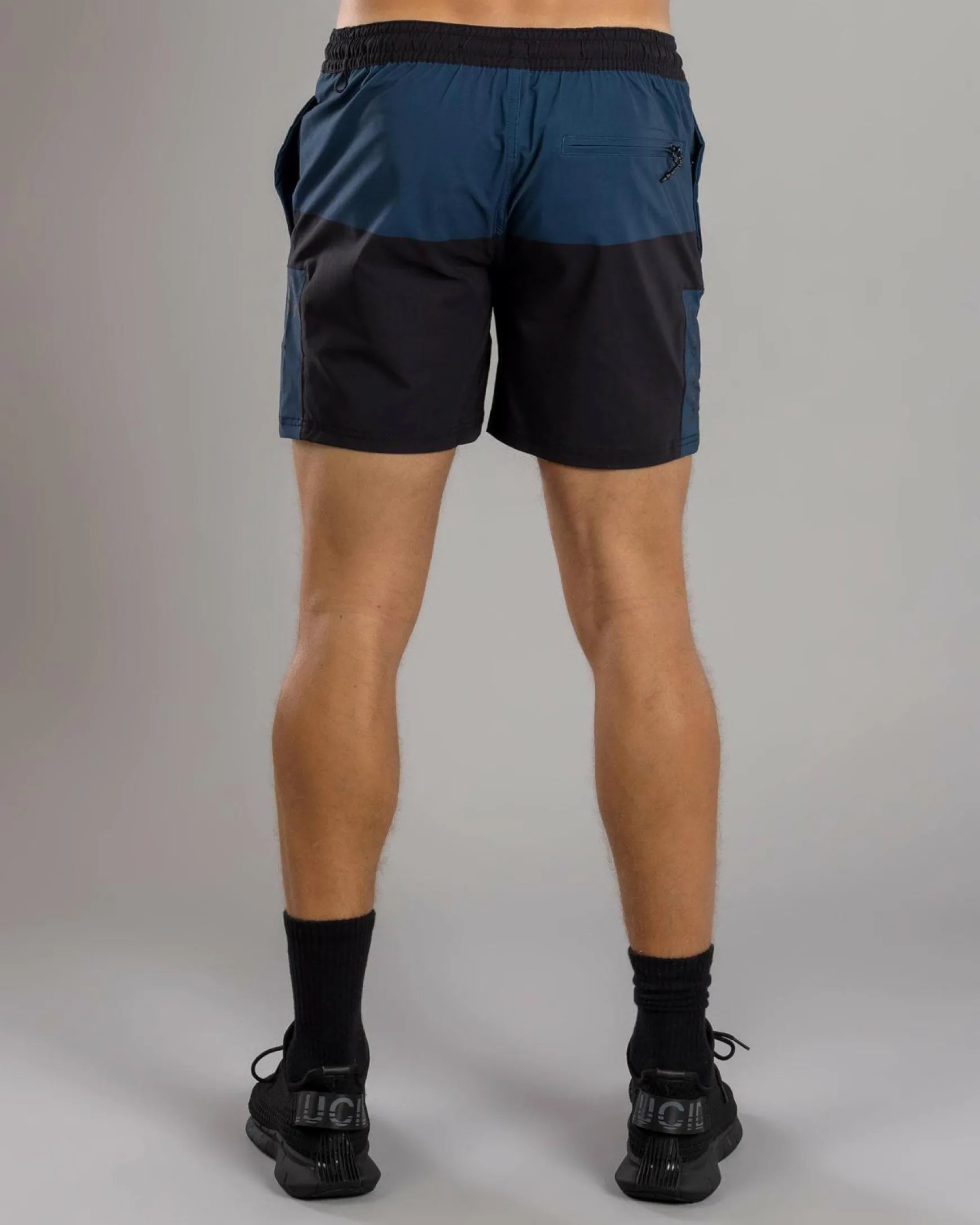 Bicolour Elastic Waist Shorts