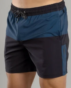 Bicolour Elastic Waist Shorts