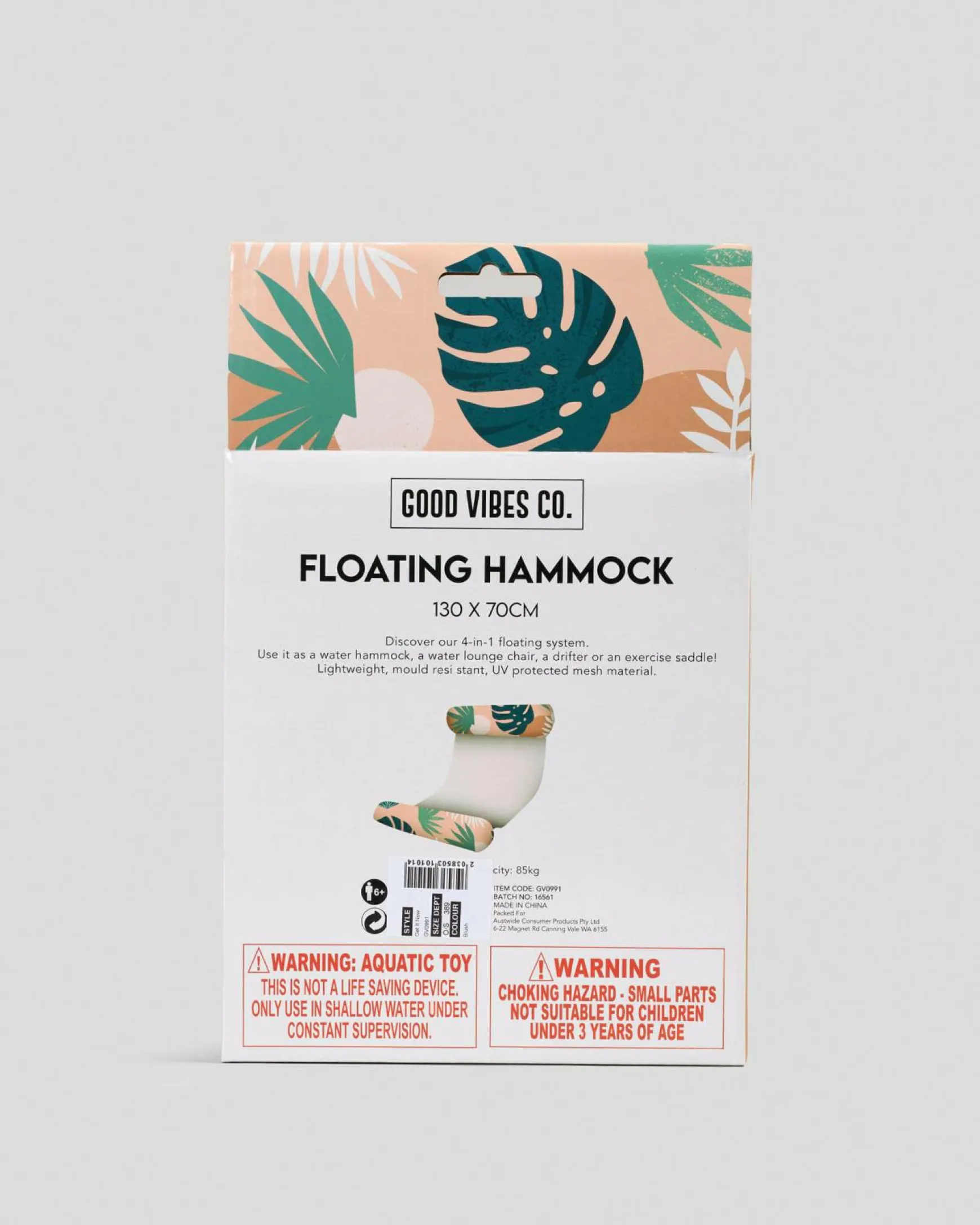 Blush Palm Floating Hammock