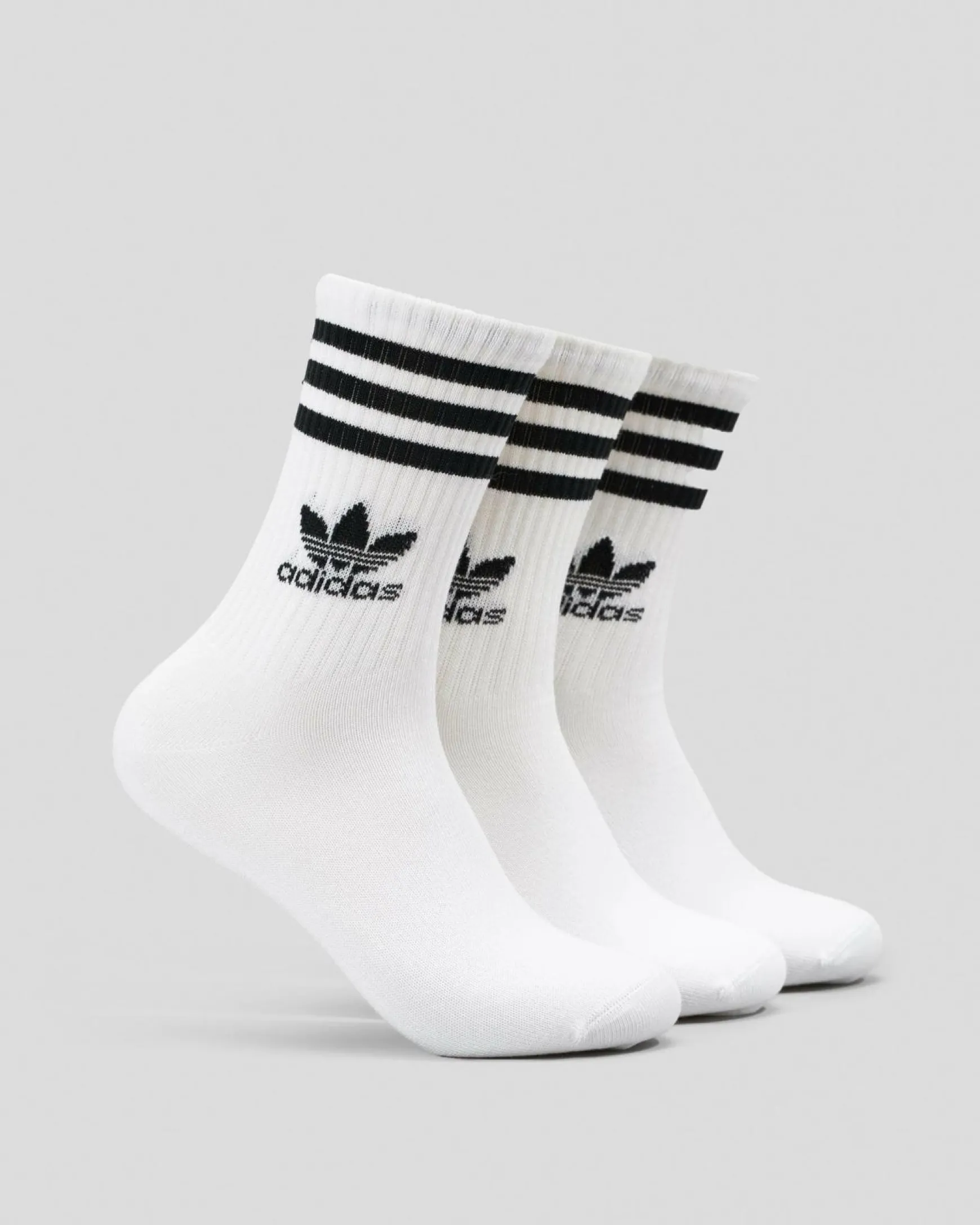 Boys' 3 Stripe Crew Socks 3 Pack