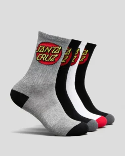 Boys' Classic Dot Crew Socks 4 Pack
