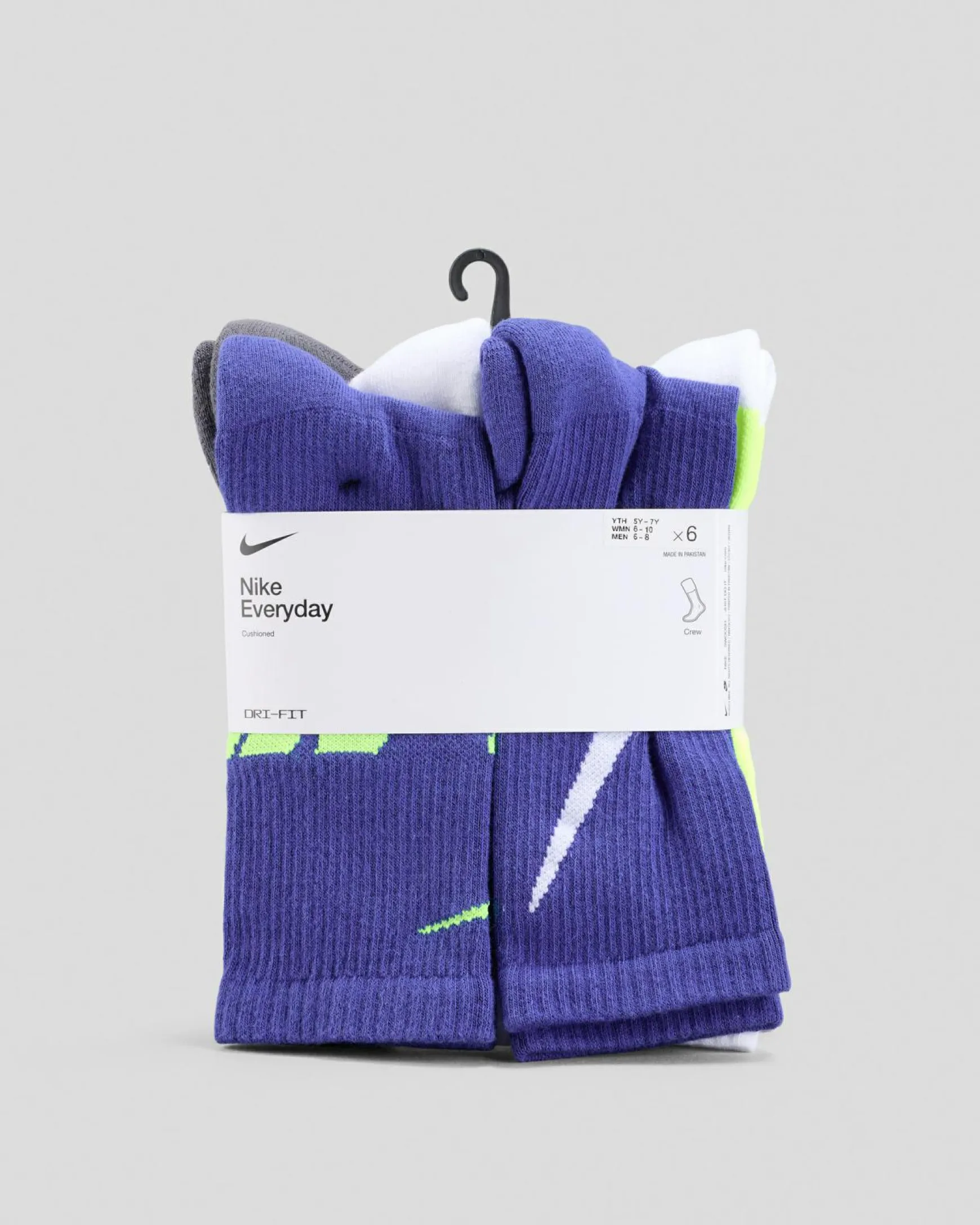 Boys' Cushioned Crew 6 Pack