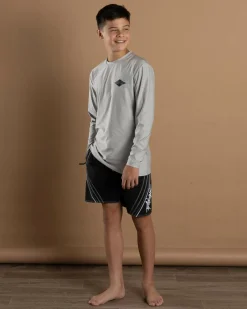 Boys' Diamond Shoreline Long Sleeve Rash Vest