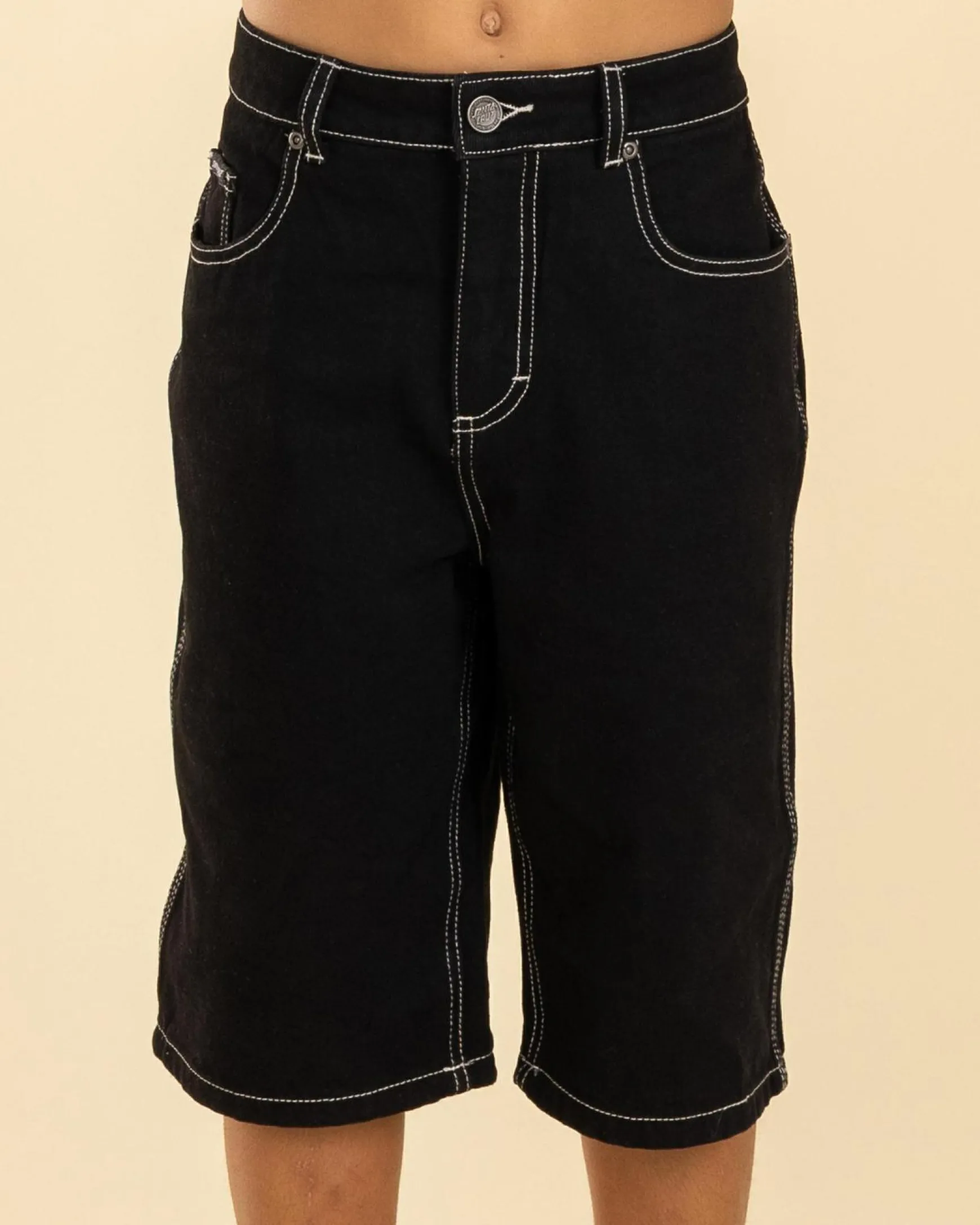 Boys' Flamed Collegiate Arch Denim Shorts