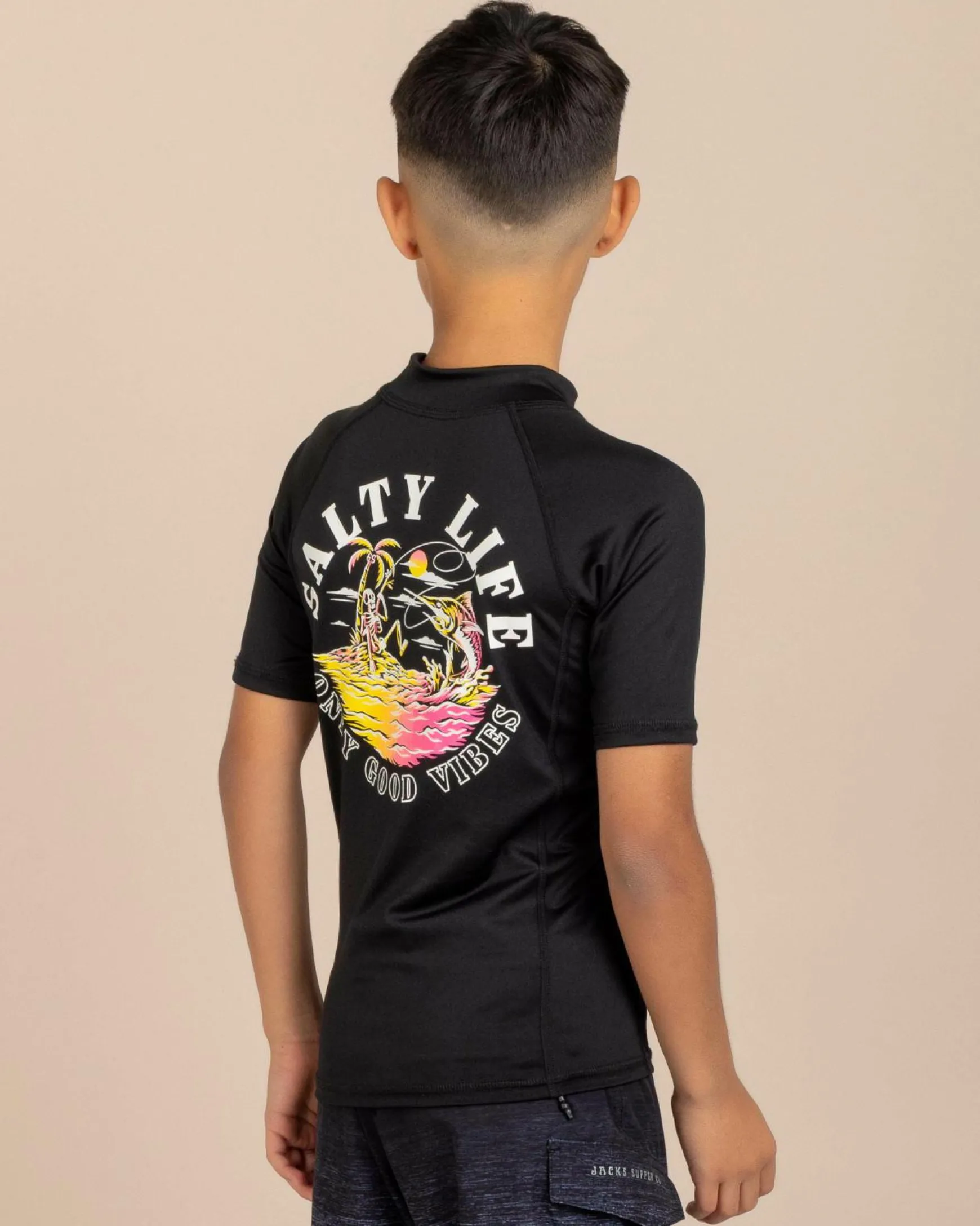Boys' Good Vibes Short Sleeve Rash Vest