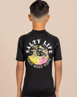 Boys' Good Vibes Short Sleeve Rash Vest