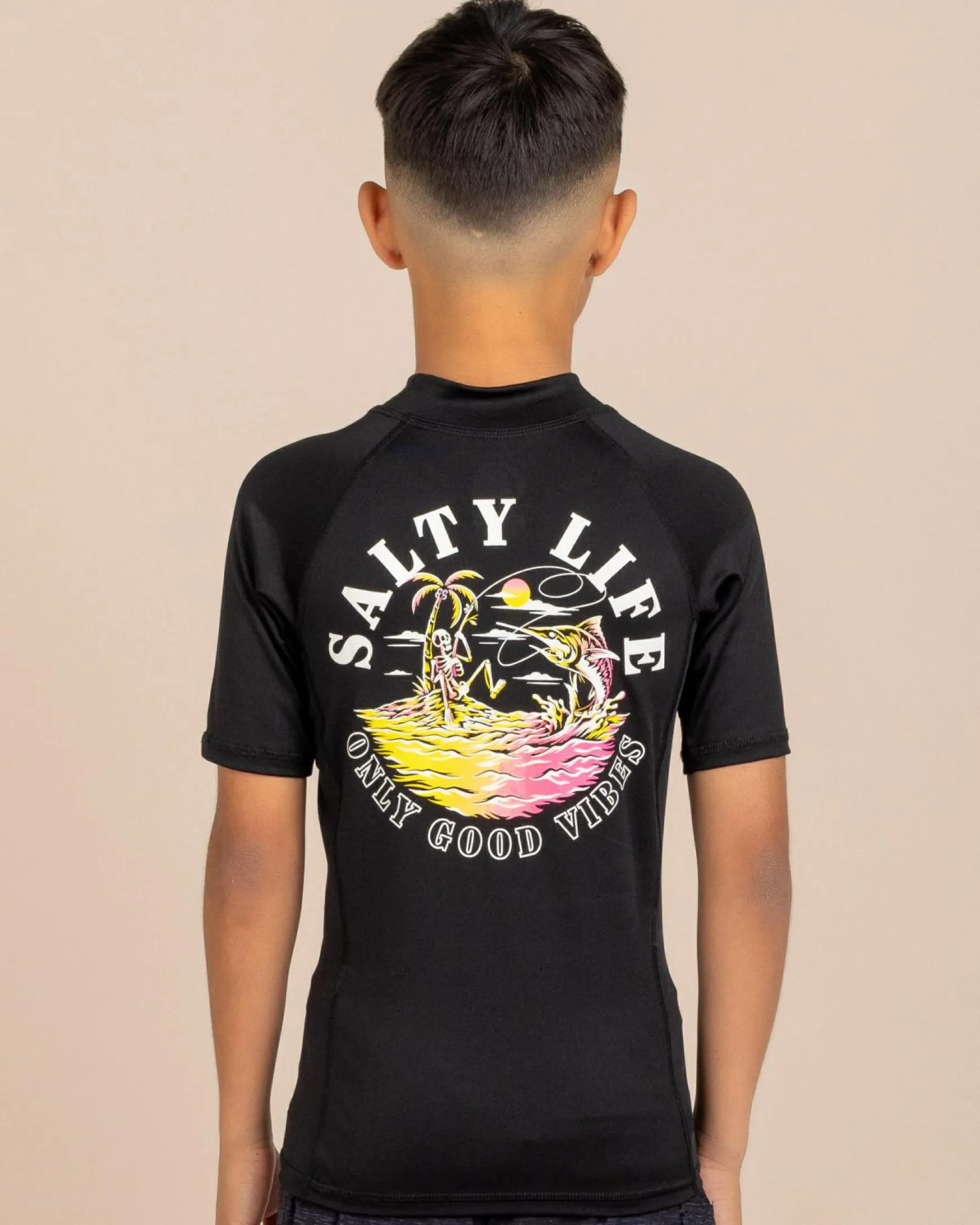 Boys' Good Vibes Short Sleeve Rash Vest