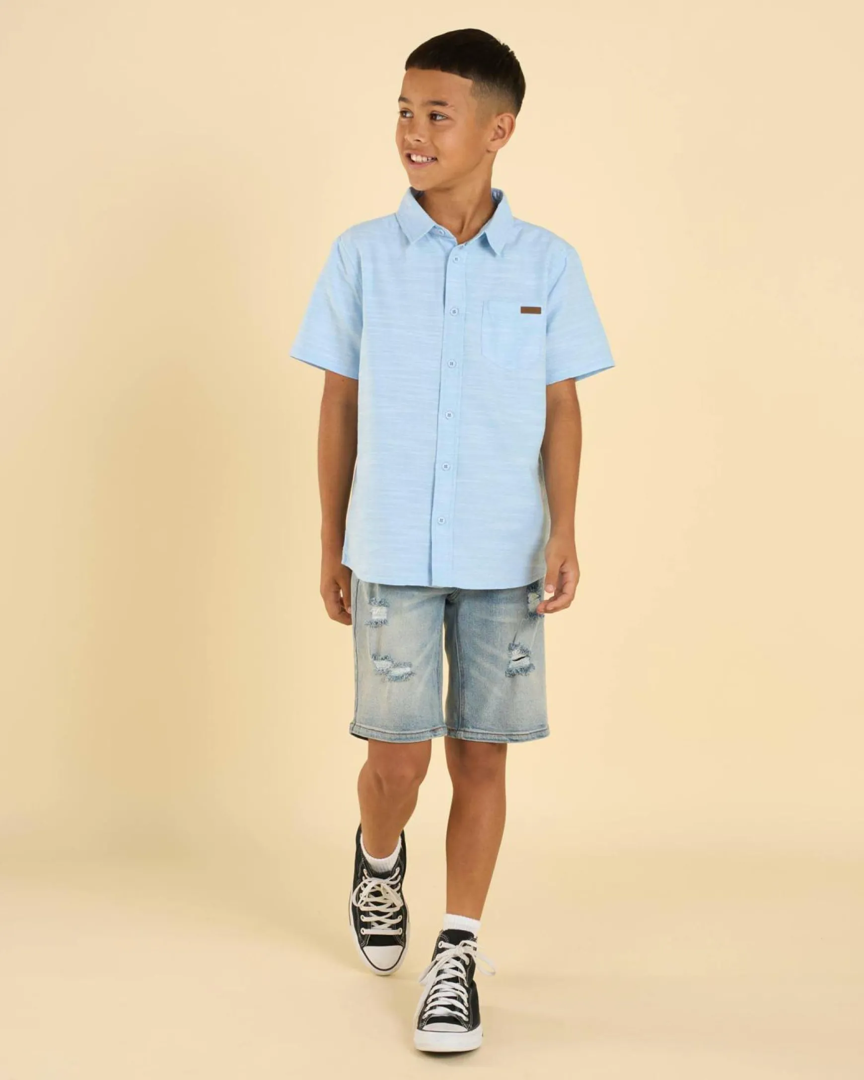 Boys' Integral Short Sleeve Shirt
