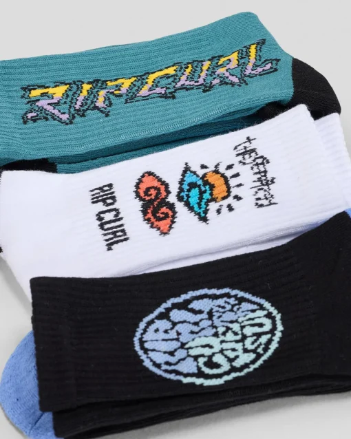 Boys' Logo Crew Socks 3 Pack