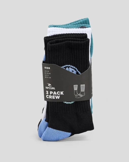 Boys' Logo Crew Socks 3 Pack