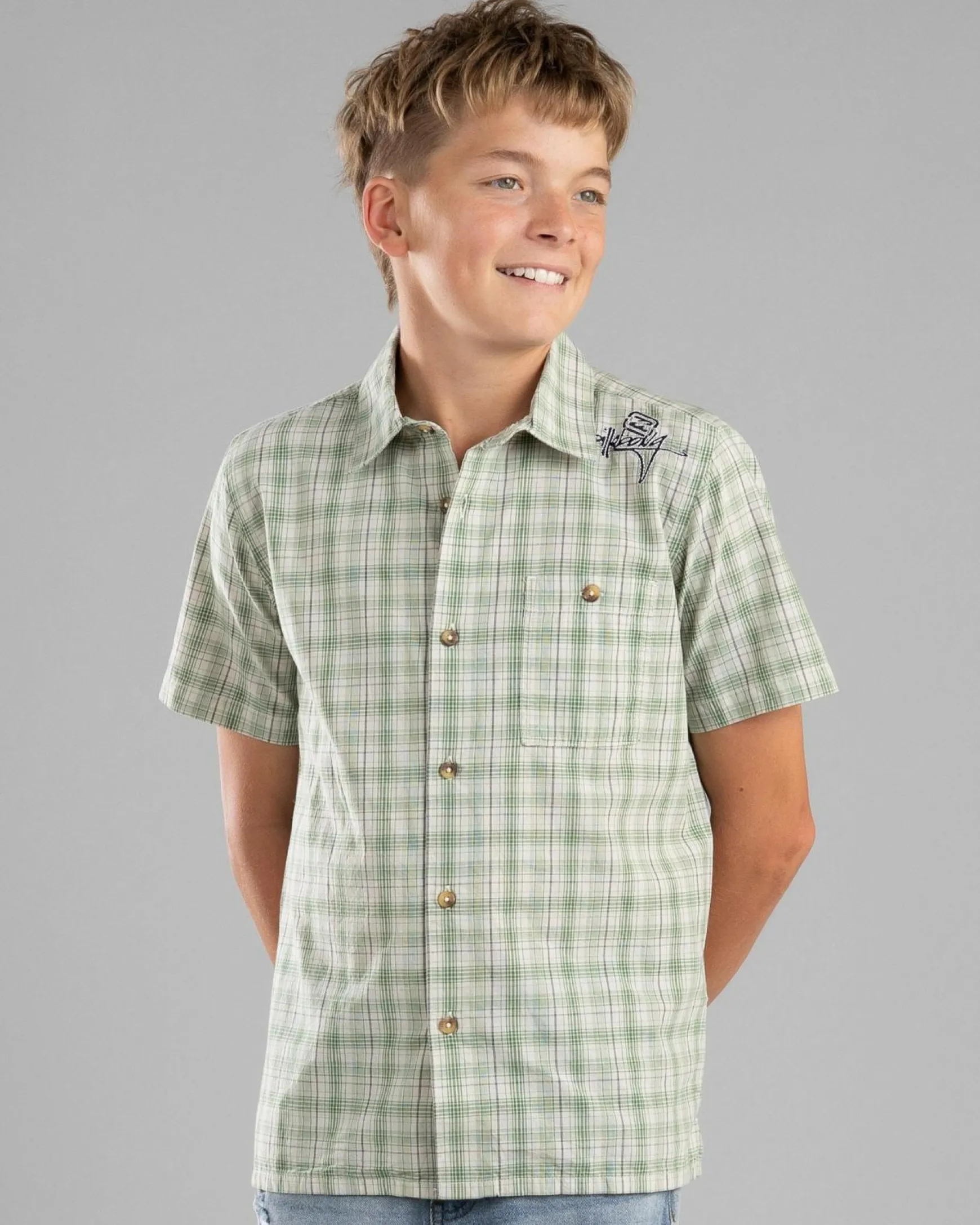 Boys' Mogul Check Short Sleeve Shirt