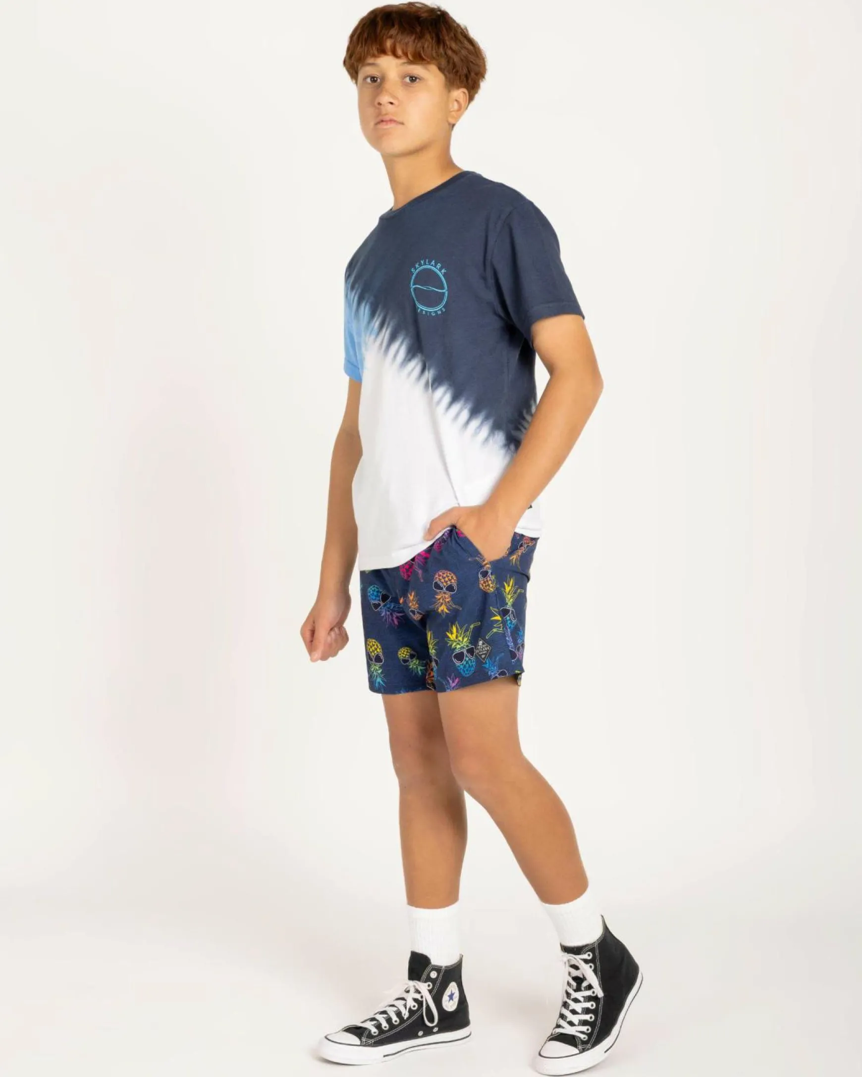 Boys' Scene Elastic Waist Shorts