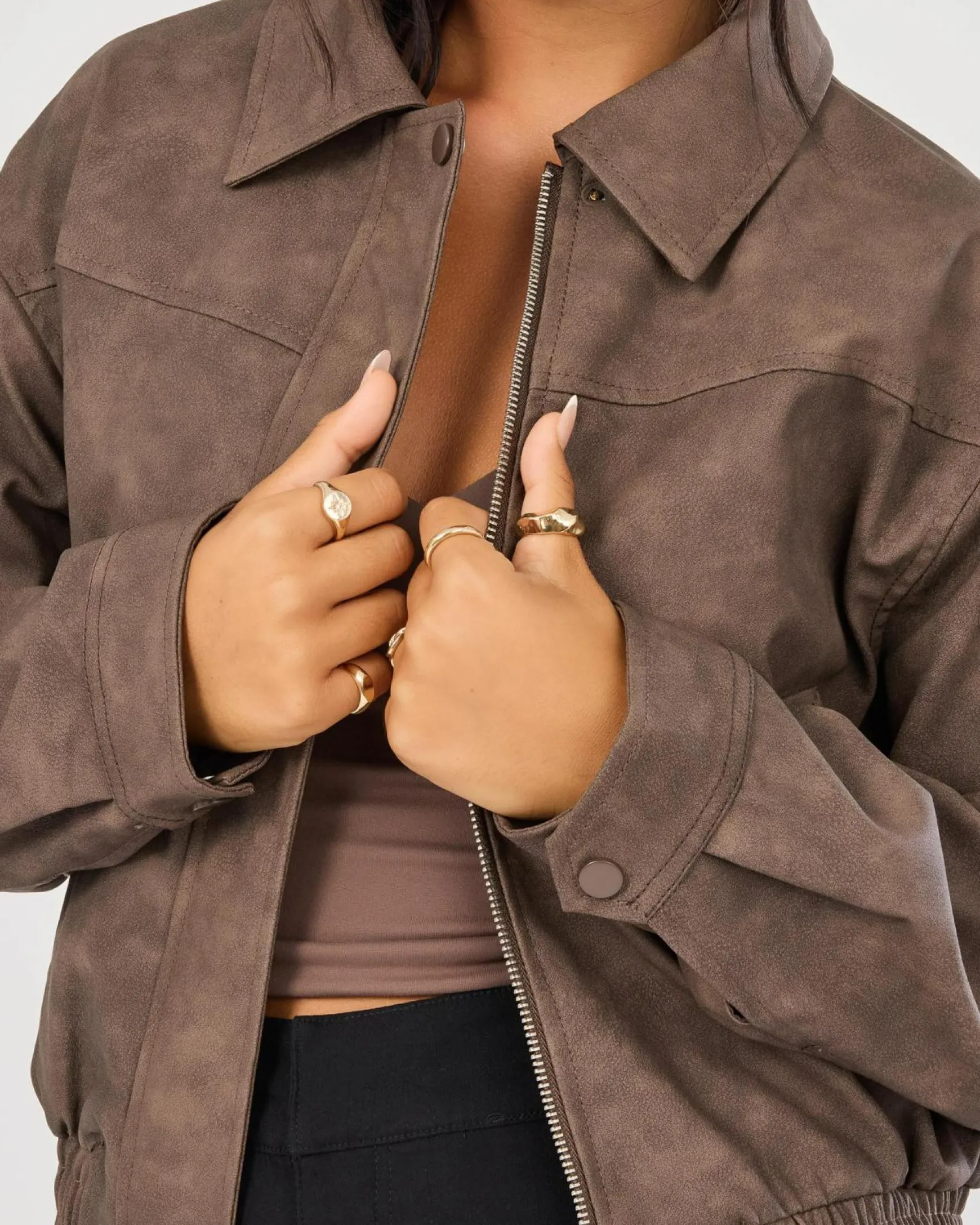 Brando Faux Leather Jacket