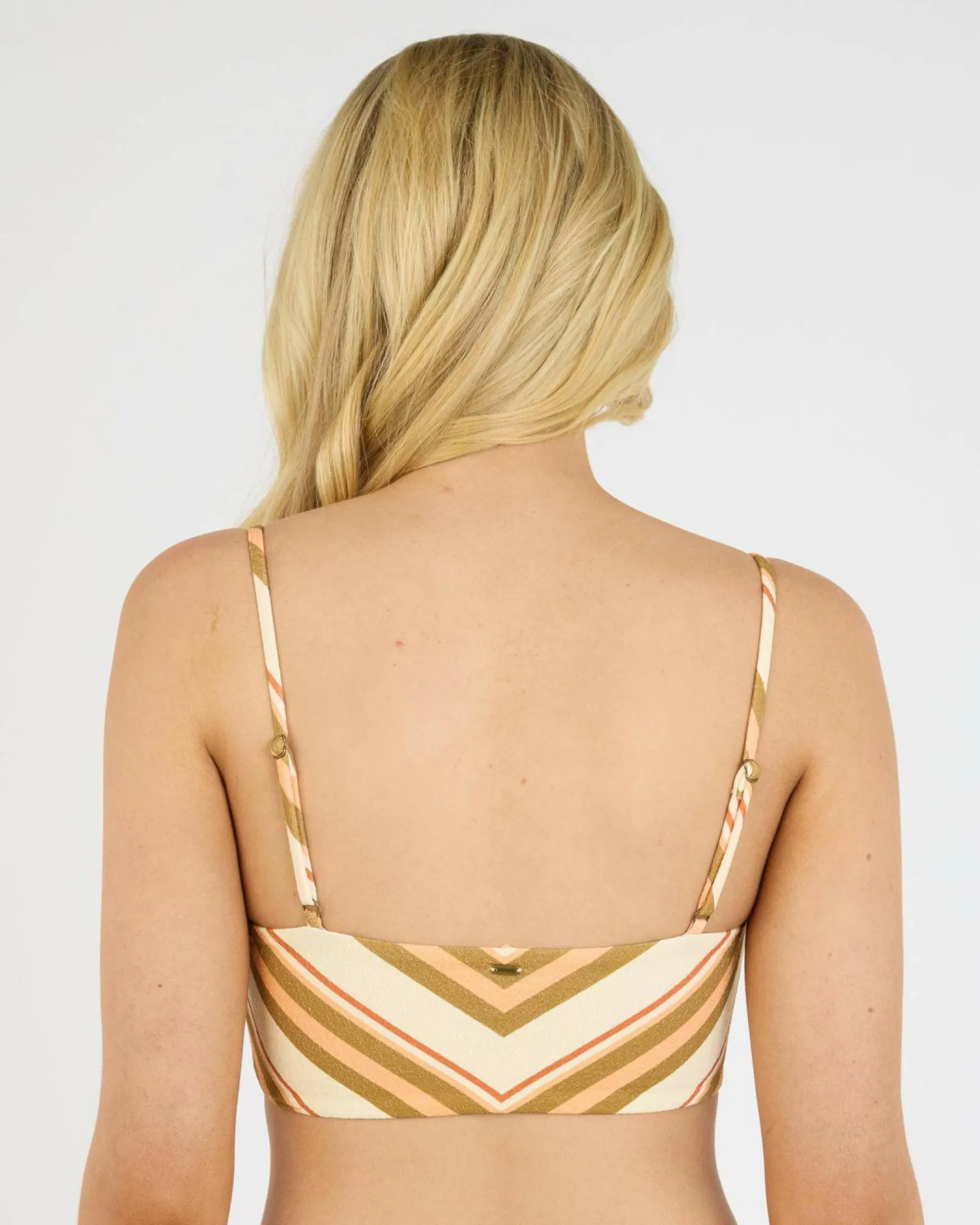 Catalina Stripe Bandeau Bikini Top