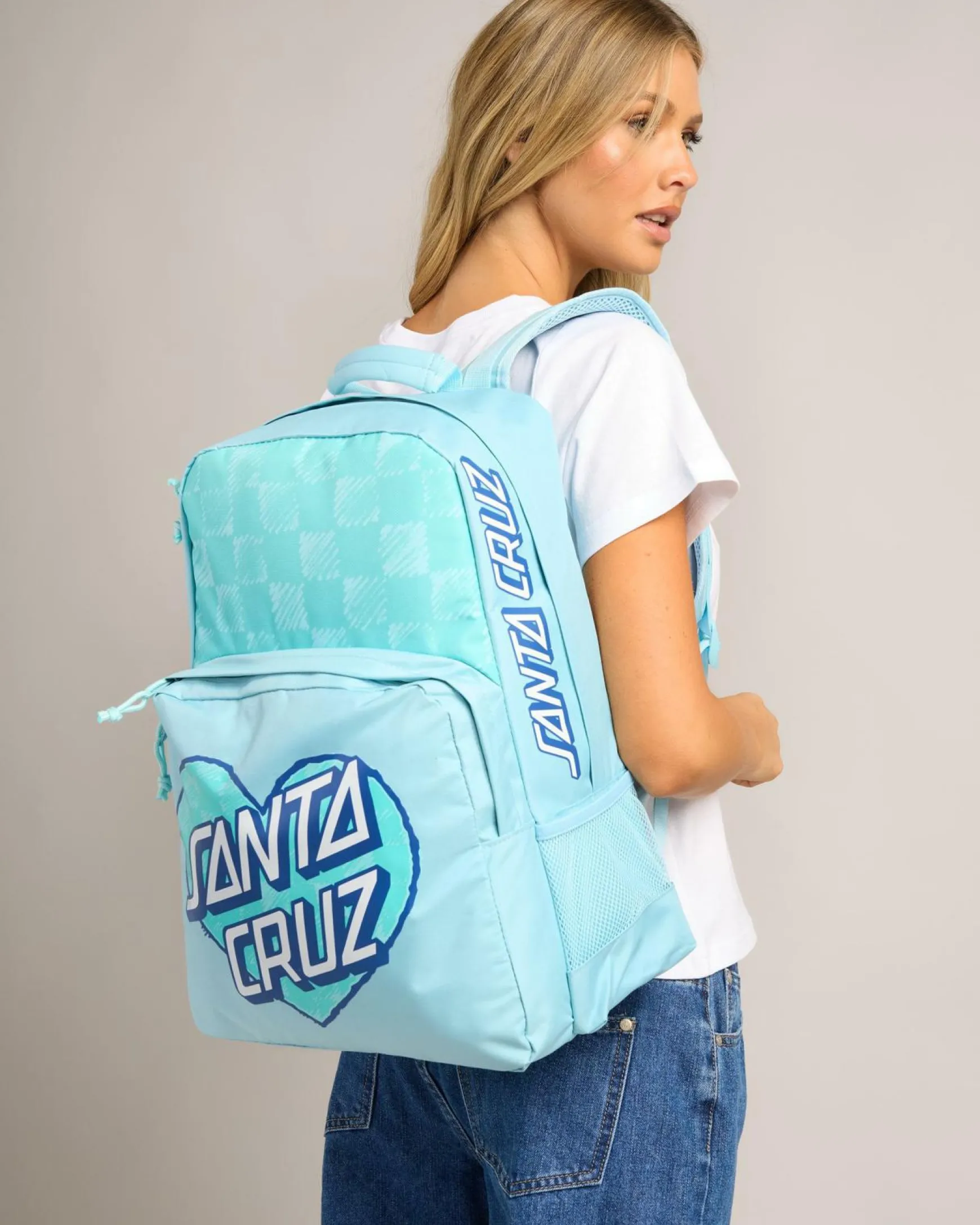 Checker Heart Dot Backpack