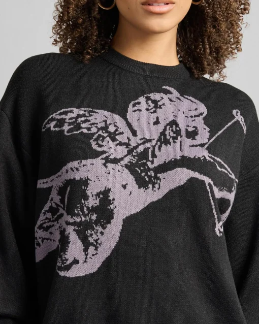 Cherub Box Fit Crew Knit Sweater
