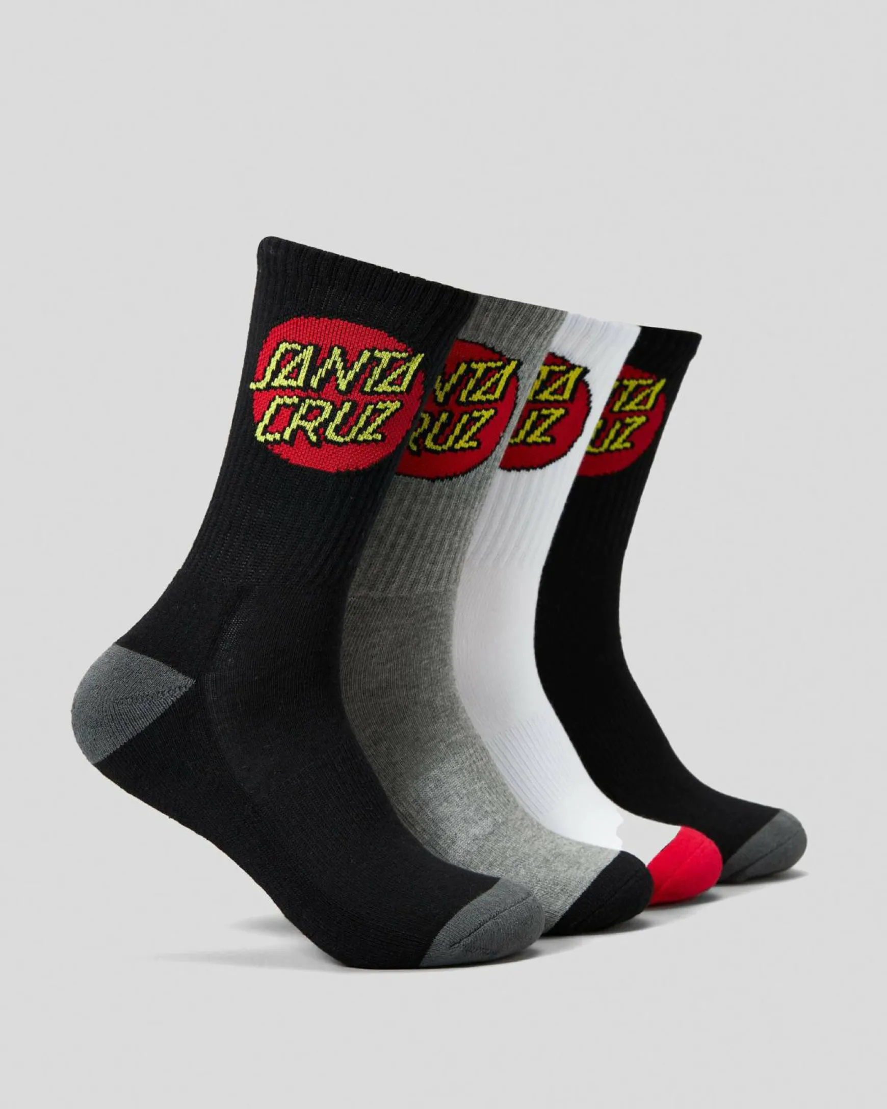 Classic Dot Crew Socks 4 Pack