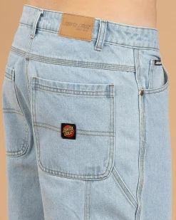 Classic Dot Denim Carpenter Shorts