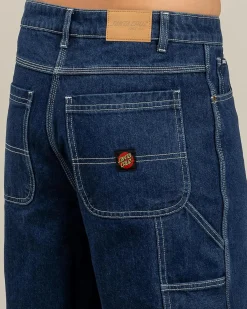 Classic Dot Denim Carpenter Shorts