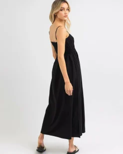 Classic Shirred Midi Dress